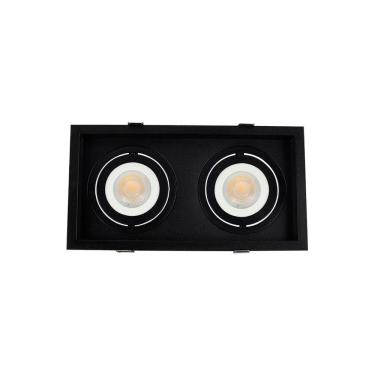 Imagem de Spot De Embutir Recuado Nordecor Flea Duo Para 2 Lâmpadas Par20 E27 Bivolt Preto 6334