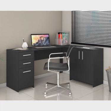 Imagem de Mesa de Escritório em L 2 Gavetas 3 Portas Office Nt 2005