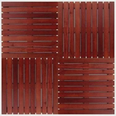 Imagem de Kit Deck de Madeira Modular Isabela 50cmx50cm com 12 Placas Madeira de Lei Mista