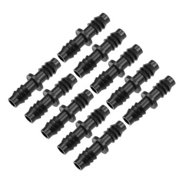 Imagem de uxcell Conector de tubo de gotejamento de farpa 8 mm de diâmetro interno encaixe de mangueira reto para sistema de irrigação agrícola de jardim, plástico 40 peças