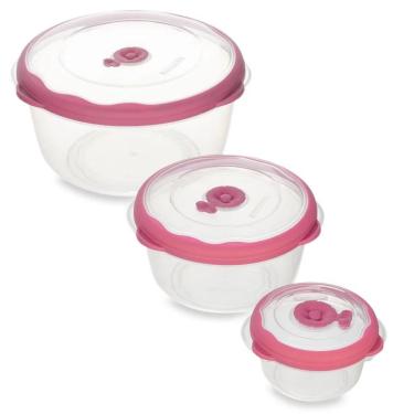 Imagem de Vasilhas SANREMO-3 potes herméticos-tampa vedada E valvula manual-potes de microondas E freezer