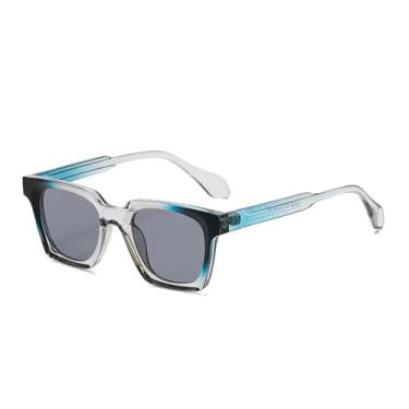 Imagem de Óculos de sol da moda femininos e masculinos punk anti luz azul armação de óculos(7)