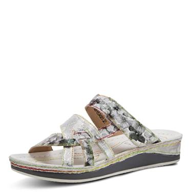 Imagem de L'ARTISTE Spring Step Sandália feminina Caiman Slide, Prateado multi, 10.5-11