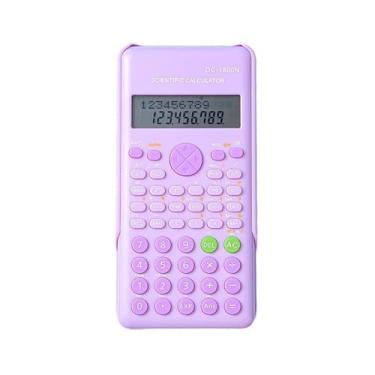 Imagem de XROLAND Calculadoras científicas portáteis de engenharia funcional, calculadora científica, vários modos, função gráfica portátil, 8 x 16,2 cm, roxo