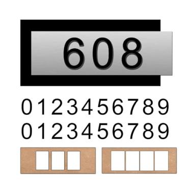 Imagem de Hqvbvc Placa de número de casa para fora, dois conjuntos de números (0-9), placas de endereço personalizadas, placa de número de porta, placas de endereço para casa, rua, escritório, rua, quintal