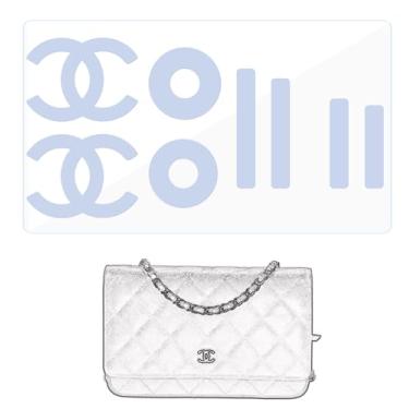 Imagem de LokChuiDor Película protetora de hardware, compatível com Chanel Wallet WOC/carteira adesivo de hardware transparente, antiarranhões, transparente (carteira CC WOC)