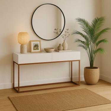 Imagem de Buffet P/ Hall De Entrada Aparador Estilo Robusto Industrial