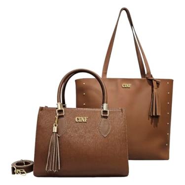 Imagem de Bolsa Sacola Grande + Transversal Média Kit Com 2 Peças (Caramelo)