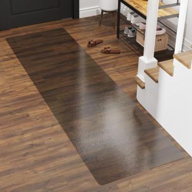 Imagem de SALLOUS Tapete de corredor para corredor, tapete de plástico para entrada, tapete de área para sala de estar, tapete de cozinha antiderrapante à prova d'água, tapete de piso interno e externo para