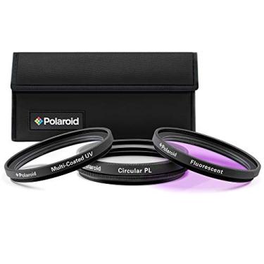 Imagem de Polaroid Kit de filtro Optics 62 mm de 3 peças [UV, CPL e FLD] inclui estojo de transporte de nylon – Compatível com todos os modelos populares de lentes de câmera