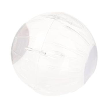 Imagem de Fenteer Bola de esportes de bola de exercícios de hamster, 7,28 '', fácil de limpar, transparente e divertido acessórios para gaiolas de corrida para pequenos, Branco