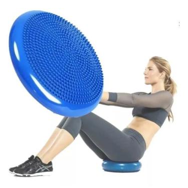 Imagem de Disco De Equilíbrio Inflável Yoga Pilates Fisioterapia - import, Azul 