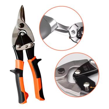 Imagem de Tesoura Para Chapa Com Lâmina Dentada E Cabo Ergonômico Direito