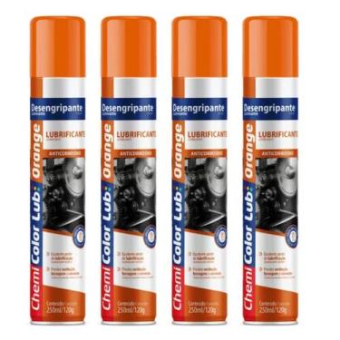 Imagem de Kit 4 Desengripante Chemicolor Orange 250ml/120g