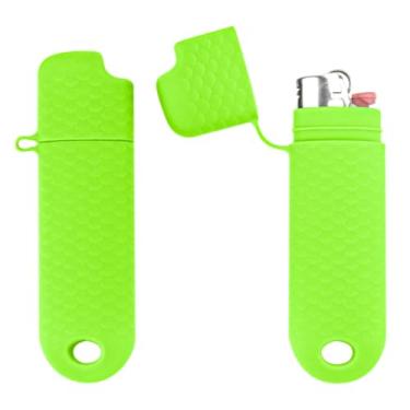 Imagem de Capa de isqueiro à prova d'água para isqueiros regulares BIC Tipo de manga J6 Sobrevivência ao ar livre Bolsa de isqueiro multiuso para caminhadas e acampamento (verde claro, 2)