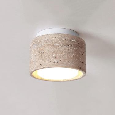 Imagem de Luz de teto semi -rubor de montagem, luminária de corredor travertino, luz perto do teto, luz de suspensão interna vintage, lâmpada pendente de fazenda para entrada de banheiro de entrada da