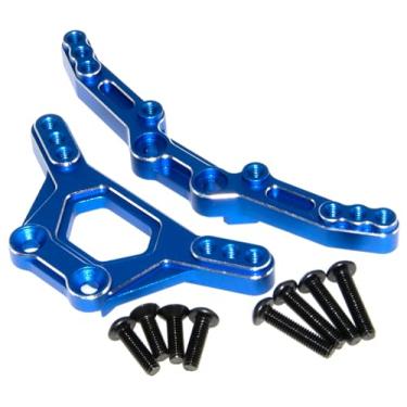 Imagem de Shock Mount Tower Compatible with 1/10 Traxxas 4-Tec Upgrade Drift Ford Mustang Replace Rc Car Aluminum Alloy Part Replace 10538 10539(Dark Blue)