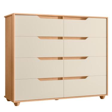 Imagem de Cômoda Doble 8 Gavetas Freijó-off White - Móveis Albatroz Freijó-off White