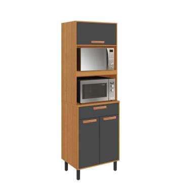 Imagem de Paneleiro Itatiaia 2 Portas 1 Gaveta Grafite Nápoles