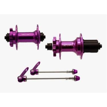 Imagem de Par De Cubo Gta Barulhento Cassete K7 36furos Bike Mtb Cores, Roxo