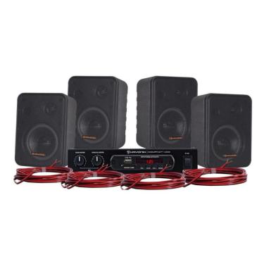 Imagem de Kit Som 400W Musical Ambience 4000 Preto Hayonik