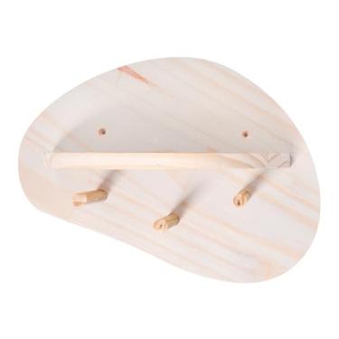 Imagem de Prateleira de Madeira Organic Com Cabideiro Natural