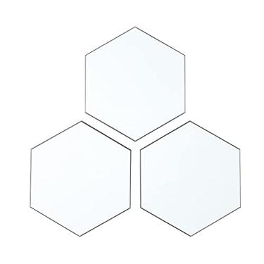 Imagem de Azulejo de Backsplash para cozinha, descasque e cole, grande hexágono, azulejo branco, azulejo de parede adesivo de colmeia para banheiro (32 peças)