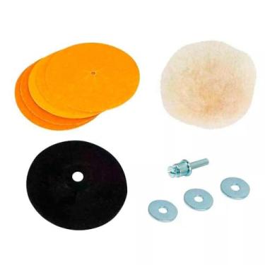 Imagem de Kit Para Lixar Polir Boina Disco para Furadeira 9 Peças 705453 Skil