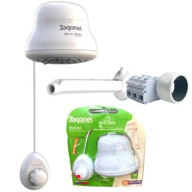 Imagem de Kit Chuveiro Master Banho Ducha Eletrônica Completo 6800w 220v Zagonel