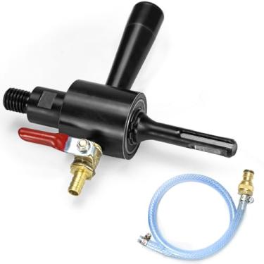 Imagem de DaduoRi Kit adaptador de broca de núcleo de injeção de água SDS Plus de 5/20.3 cm-11 com mangueira de conexão rápida - Converte broca de núcleo de rosca 5-8-11 em martelo para perfuração úmida em