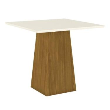 Imagem de Mesa de Jantar Henn S211-127 Quadrada 4 Lugares 80x90x90cm, NATURE/OFF
