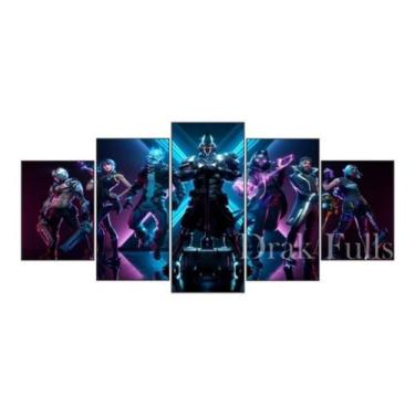 Imagem de Quadro 5 Peças Jogo Fortnite +  + Brinde - NEYRAD