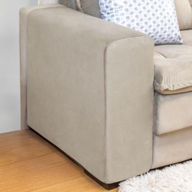 Imagem de Capa Protetora Braço de Sofá Arranhador Resistente Confort Bege Kit Co