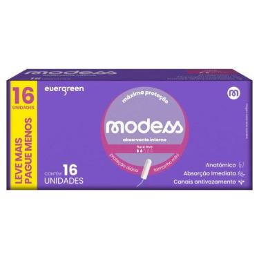 Imagem de Absorvente Interno Modess Mini Fluxo Leve com 16un Evergreen