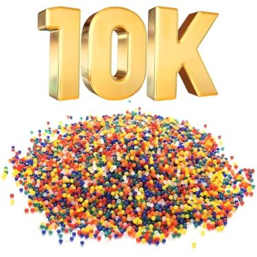 Imagem de Bolinhas de Gel Coloridas para Decoração Multicoloridas Pacote com Esferas Hidrogel Bolinha de Gel que Cresce na Água Hidratáveis ​​para Decoração Festa Planta Recarga com 10000 Unidades de Bolinhas
