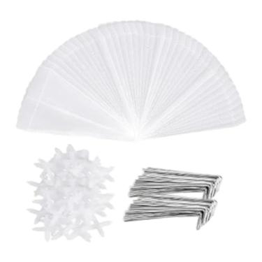 Imagem de KiBcsLic Campânulas de jardim para plantas Bell Plant Covers Ferramentas de jardinagem ao ar livre fáceis de usar Protege contra animais Pássaros Bell Jar, 40 Peças