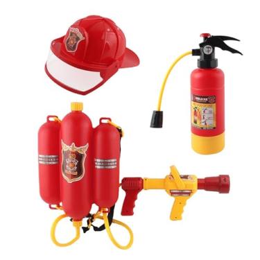 Imagem de Luwecf Conjunto de Borrifador de água de Bombeiro para Crianças, Ideal para Diversão No Quintal E Na Praia, 3 Pecas