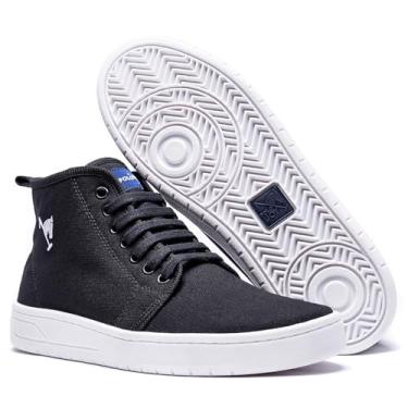 Imagem de Tênis Casual Botinha Cano Longo Polo Joy (Preto/Branco, BR, Adulto, Numérico, 37)