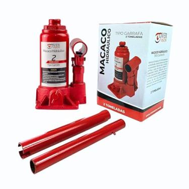 Imagem de Macaco Hidráulico Garrafa p/Carro até 2 Toneladas Segurança Automotiva Overvision - MAC-0002