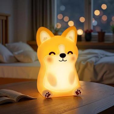 Imagem de Luz noturna Mewaii Huggwaii Corgi Dog 3 níveis de brilho