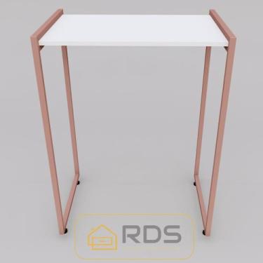 Imagem de Aparador Bella Pés Rosé Gold 68X45X90 - RDS Metalúrgica, Branco