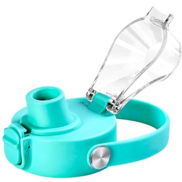 Imagem de SYACOT Tampa de bico automático para garrafas de água de boca larga Hydro Flask, tampa superior de substituição para HydroFlask boca larga 340 g 947 g 1,134 g, tampa Chug com alça flexível, bocal