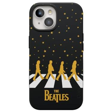 Imagem de Casely Capa para iPhone 15 Plus | Beatles | Caminhada noturna | Imagem dupla Abbey Road | Capa ousada compatível com MagSafe