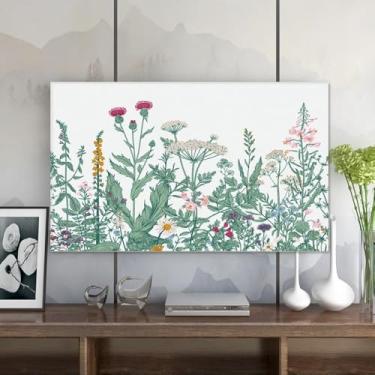 Imagem de HSTANGKY Capa protetora de tela para TV, tela de TV, tecido macio, poliéster, LCD, LED, TV, universal, plano/curvado, desktop/monitor de computador decorativo-branco4||45-48 polegadas