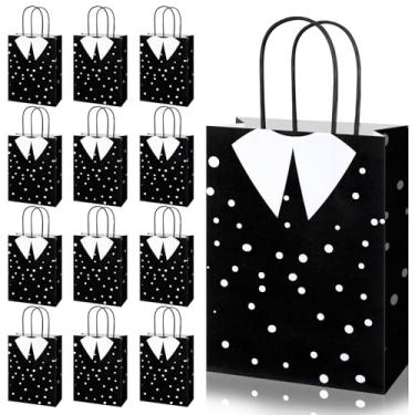 Imagem de Gilprop 24 peças de sacos de presente de papel de Halloween com alças gótico vitoriano para lembrancinhas de festa de doces goodie dark academia suprimentos de festa de aniversário