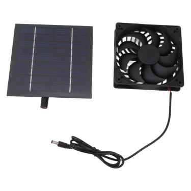 Imagem de AYNEFY Kit de Ventilador de Exaustão Movido a Energia Solar de 10W para Pequenas Estufas, Lança Ventilação, Ventilador de Painel Solar para Economia de Energia para Animais, Material de Abdomínio