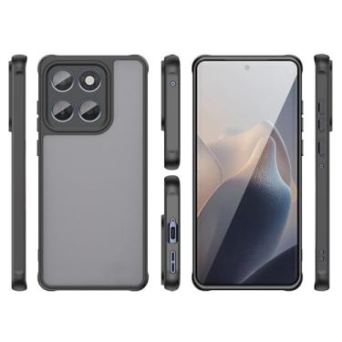 Imagem de Capa compatível com Motorola Edge 60 Fusion, compatível com Motorola Edge 60 Fusion XT2503-4 Capa protetora antiqueda e absorção de choque, preta