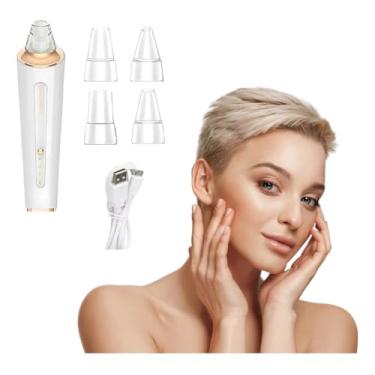 Imagem de Removedor de Cravos Sucção USB Recarregável 3 Níveis, 4 Sondas Limpeza Facial Profunda Portátil