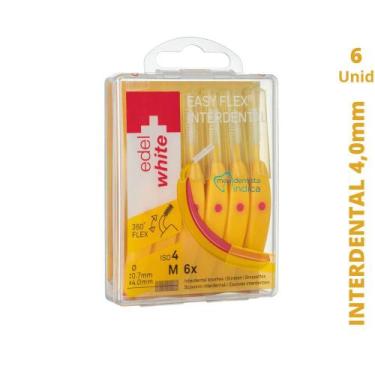 Imagem de Escova Interdental Amarela  4.0mm  6 unidades  Edel White
