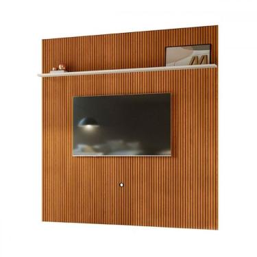 Imagem de Painel New Guaporé Para Tv 75 Polegadas Do Piso Ao Teto - Madetec Cinamomo Off White